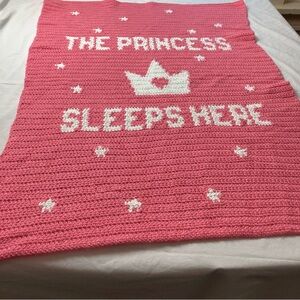 Hand Crochet Afghan Princess Baby Blanket ThrowPink
